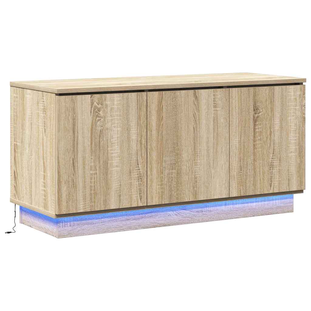 TV Cabinet with LED Sonoma Oak 100 x 38 x 49 cm
