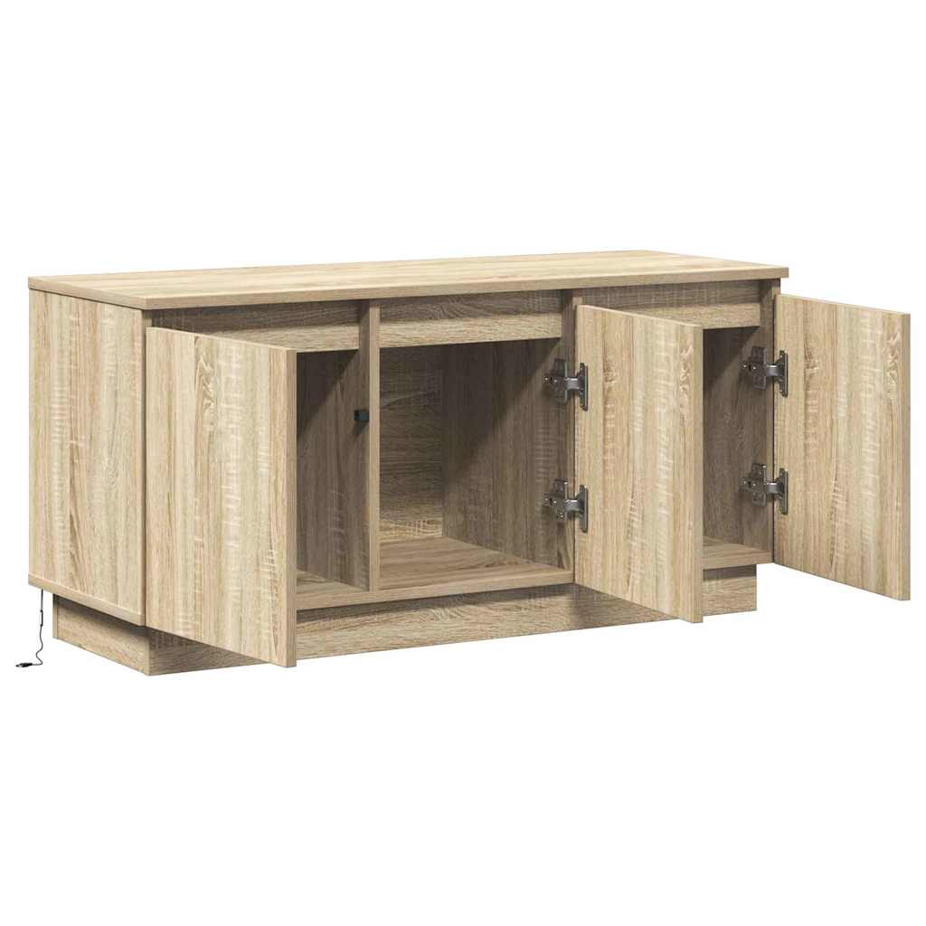 TV Cabinet with LED Sonoma Oak 100 x 38 x 49 cm