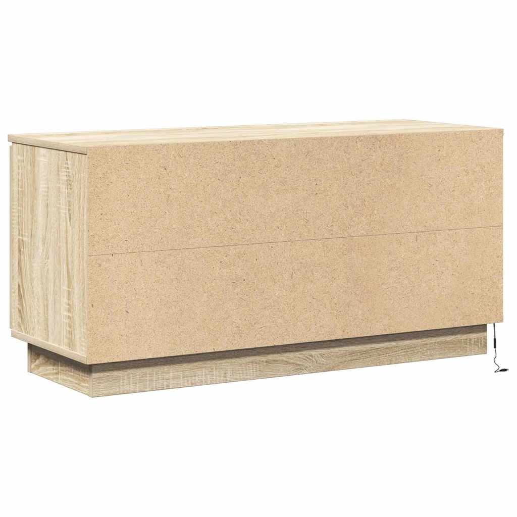 TV Cabinet with LED Sonoma Oak 100 x 38 x 49 cm