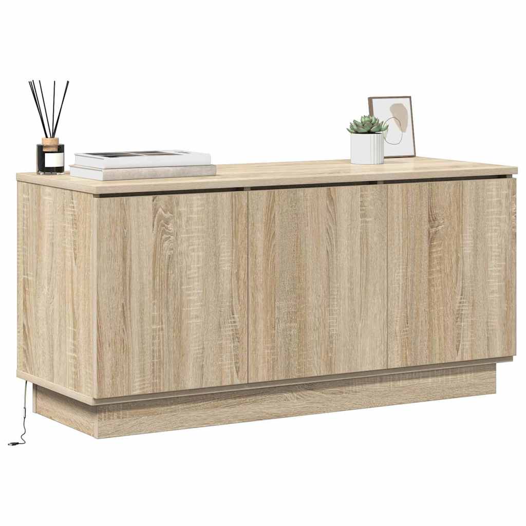TV Cabinet with LED Sonoma Oak 100 x 38 x 49 cm