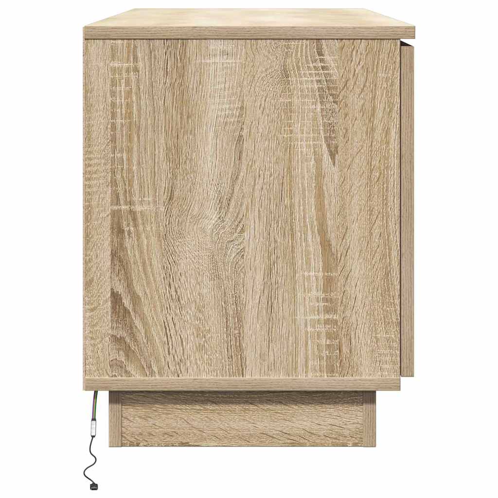 TV Cabinet with LED Sonoma Oak 100 x 38 x 49 cm