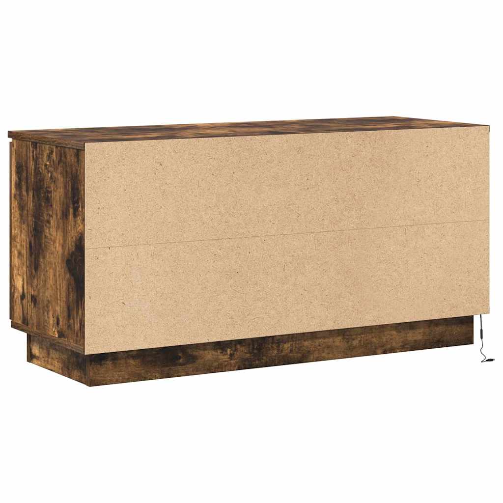 Televizoriaus staliukas su LED Dūminio ąžuolo 100 x 38 x 49 cm