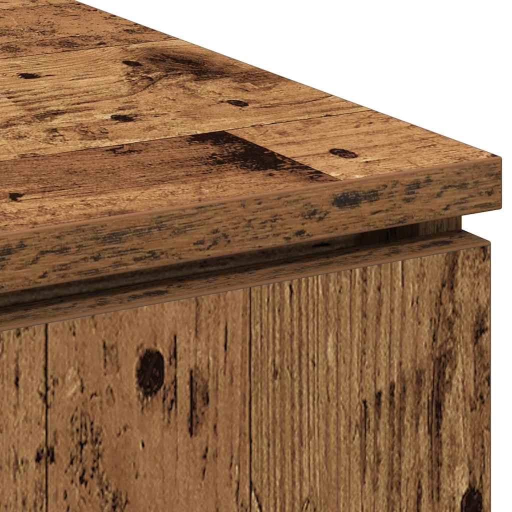 TV Cabinet with LED Vintage Wood 100 x 38 x 49 cm