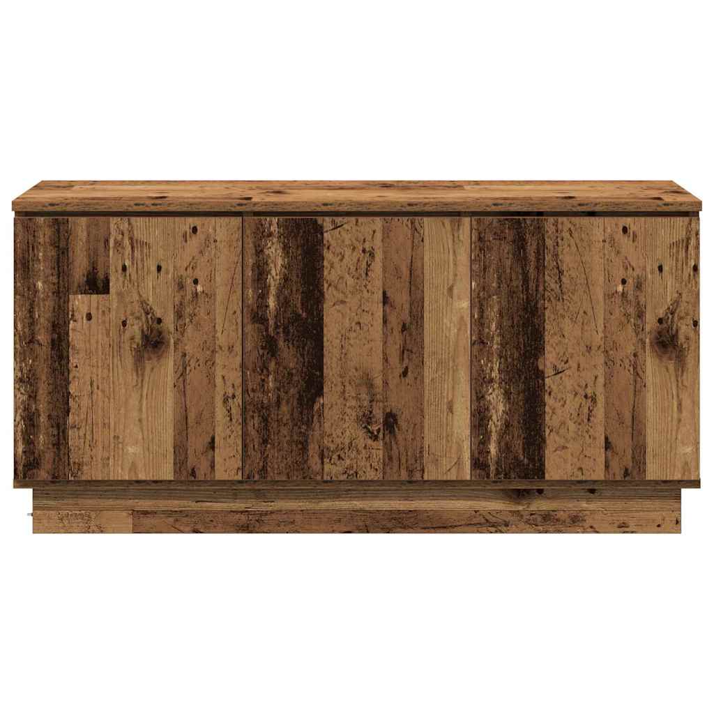 TV Cabinet with LED Vintage Wood 100 x 38 x 49 cm