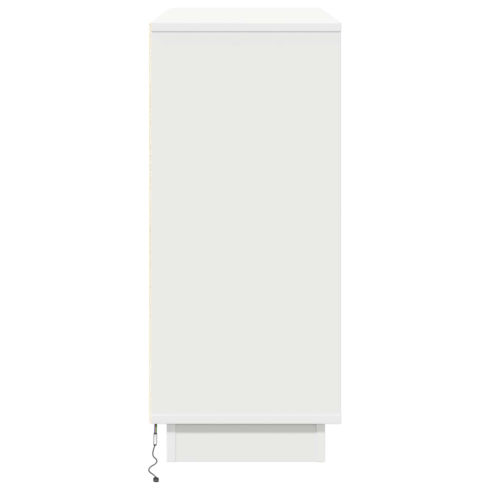 LED Sideboard with shelf White 90 x 32 x 75 cm Engineered wood