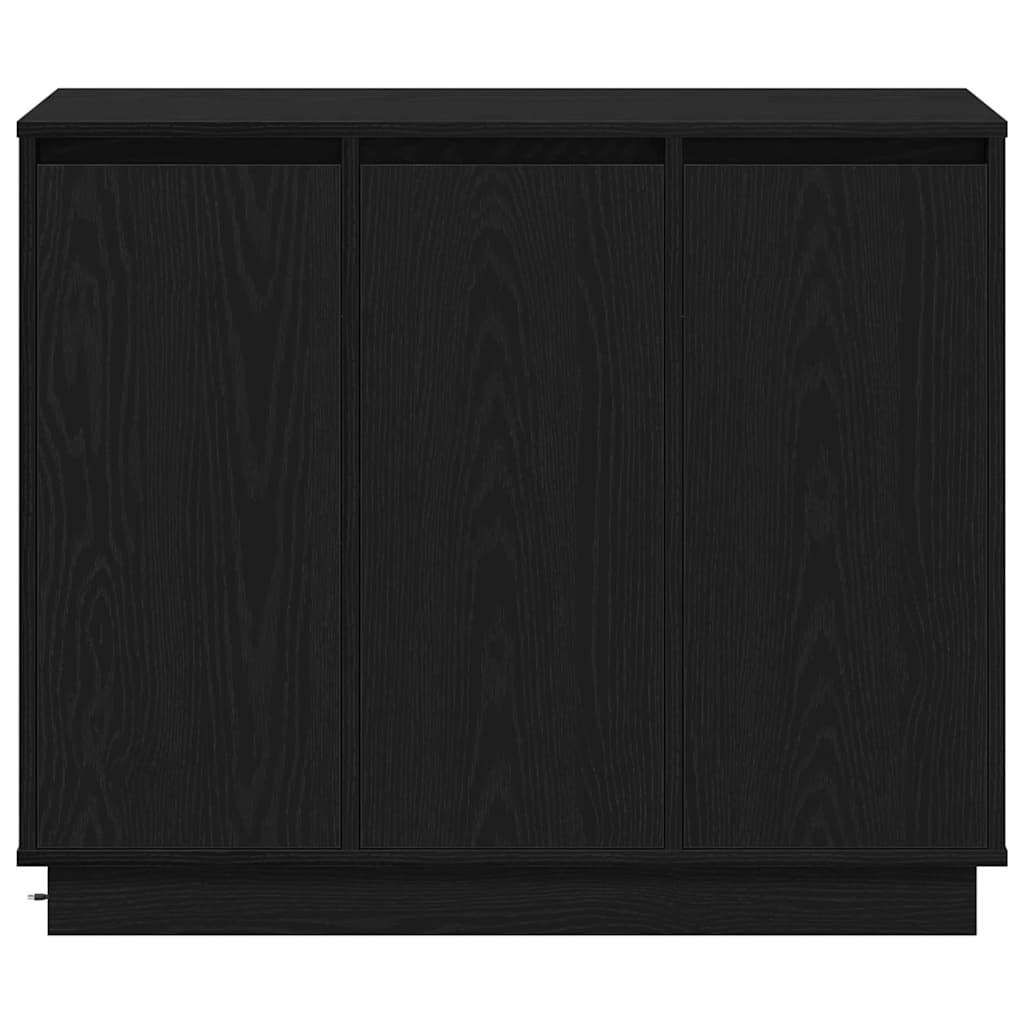 LED bufete Melns ozols 90 x 32 x 75 cm Apstrādāta koksne