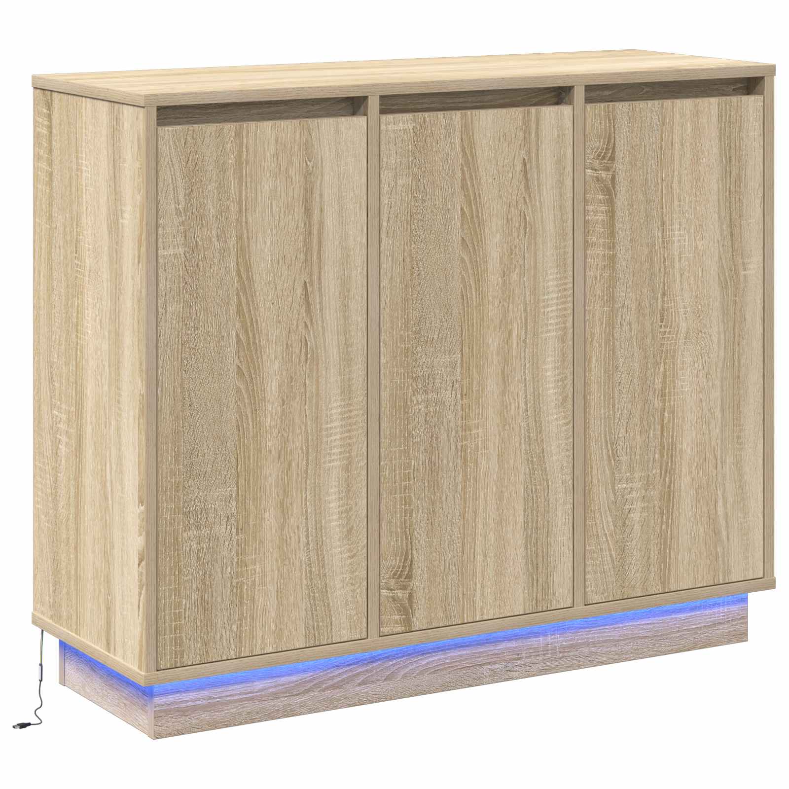 LED Bufetas Sonoma ąžuolas 90 x 32 x 75 cm Apdirbta mediena