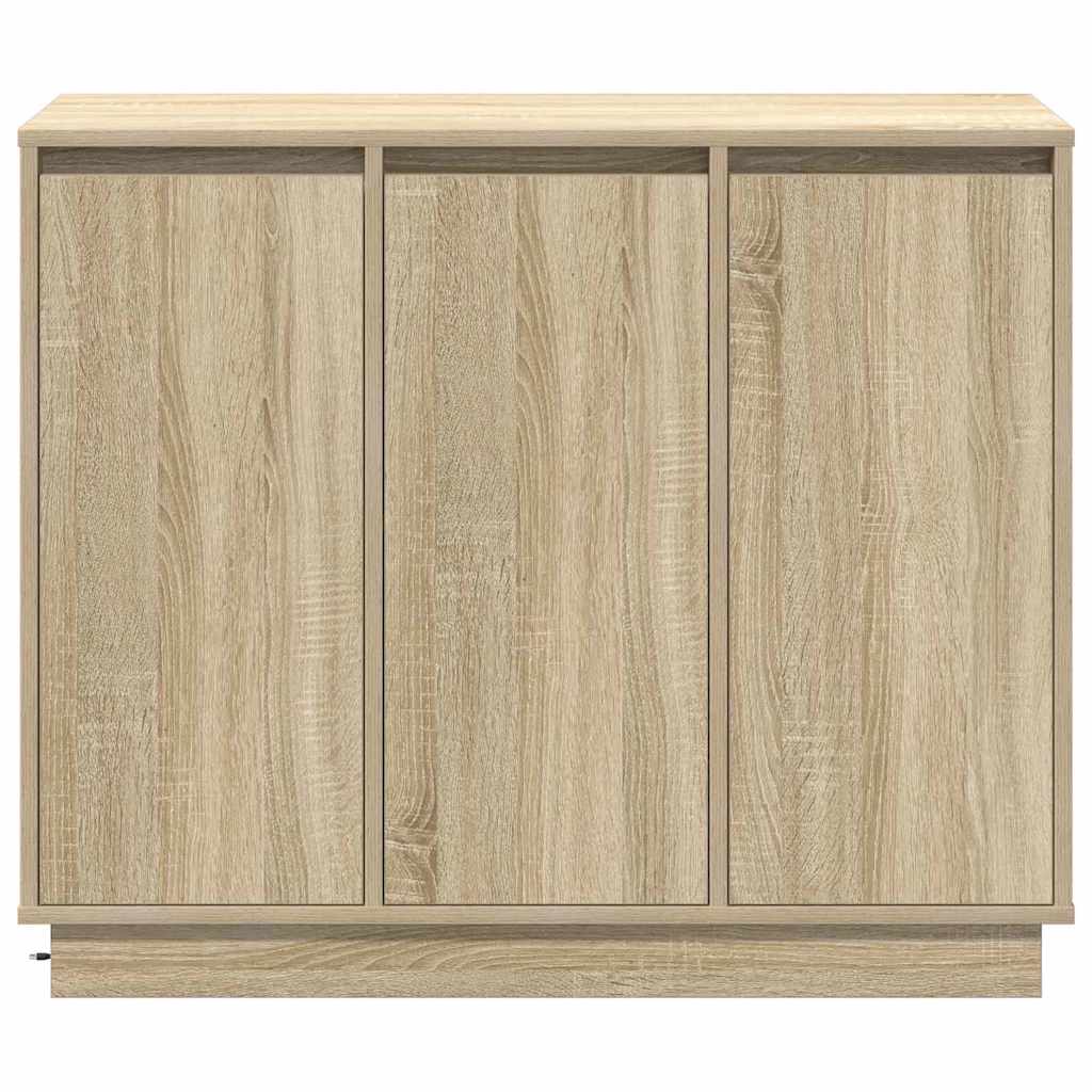 LED Bufetas Sonoma ąžuolas 90 x 32 x 75 cm Apdirbta mediena
