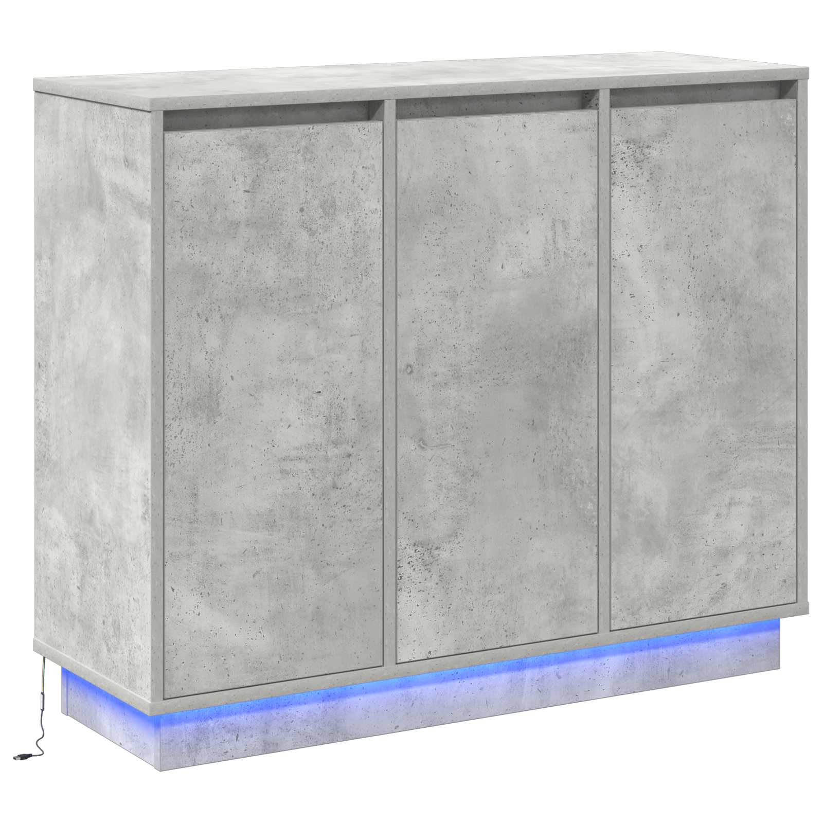 LED Bufetas Betono pilka 90 x 32 x 75 cm Apdirbta mediena