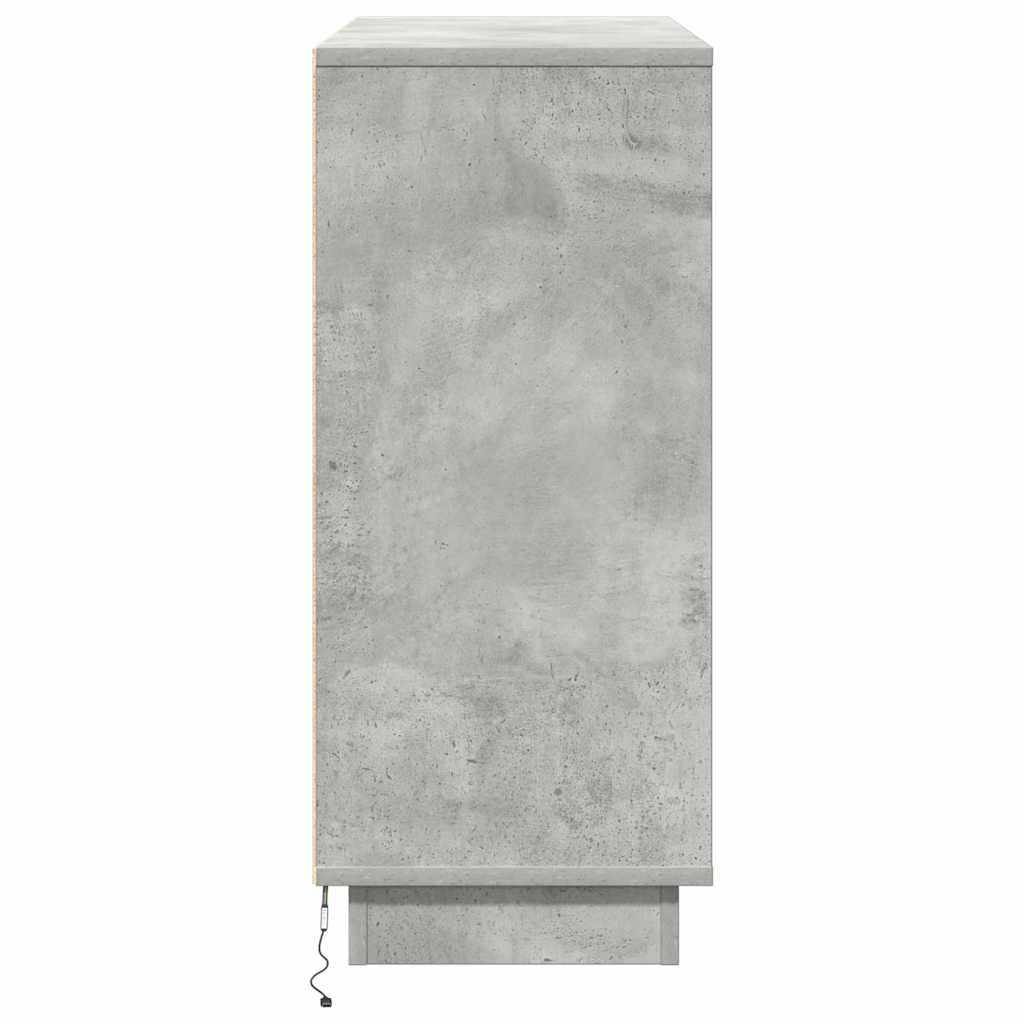 LED Bufetas Betono pilka 90 x 32 x 75 cm Apdirbta mediena