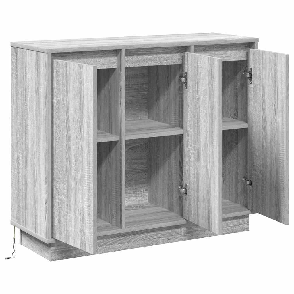 LED bufete Pelēka Sonoma 90 x 32 x 75 cm Inženierijas koks