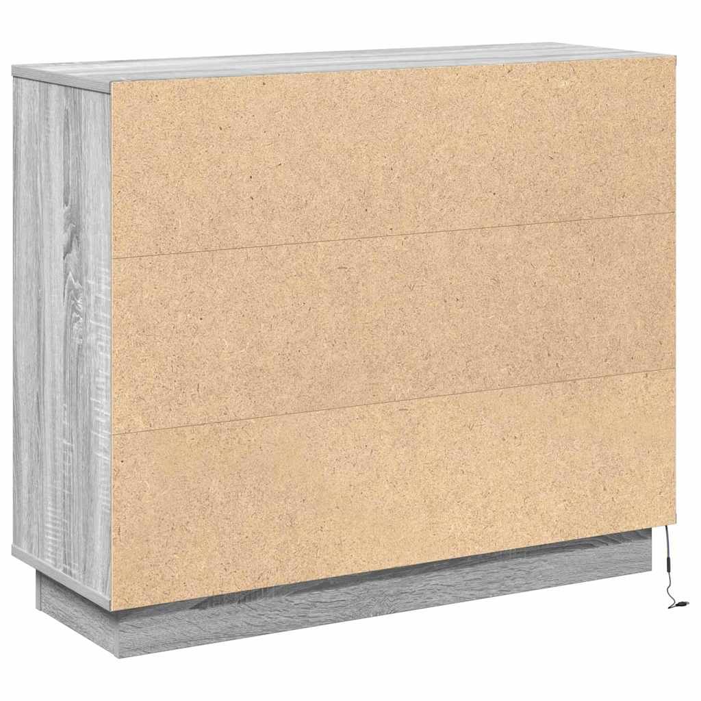 LED bufete Pelēka Sonoma 90 x 32 x 75 cm Inženierijas koks
