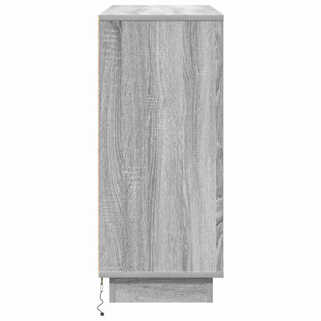 LED bufete Pelēka Sonoma 90 x 32 x 75 cm Inženierijas koks