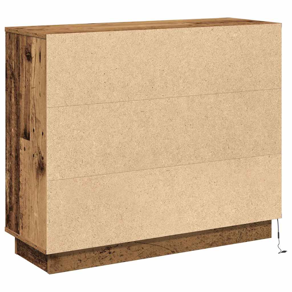 LED Bufetas Senas medis 90 x 32 x 75 cm Apdirbta mediena