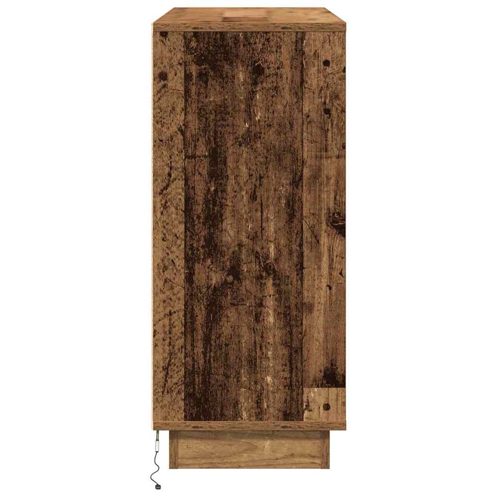 LED Bufetas Senas medis 90 x 32 x 75 cm Apdirbta mediena