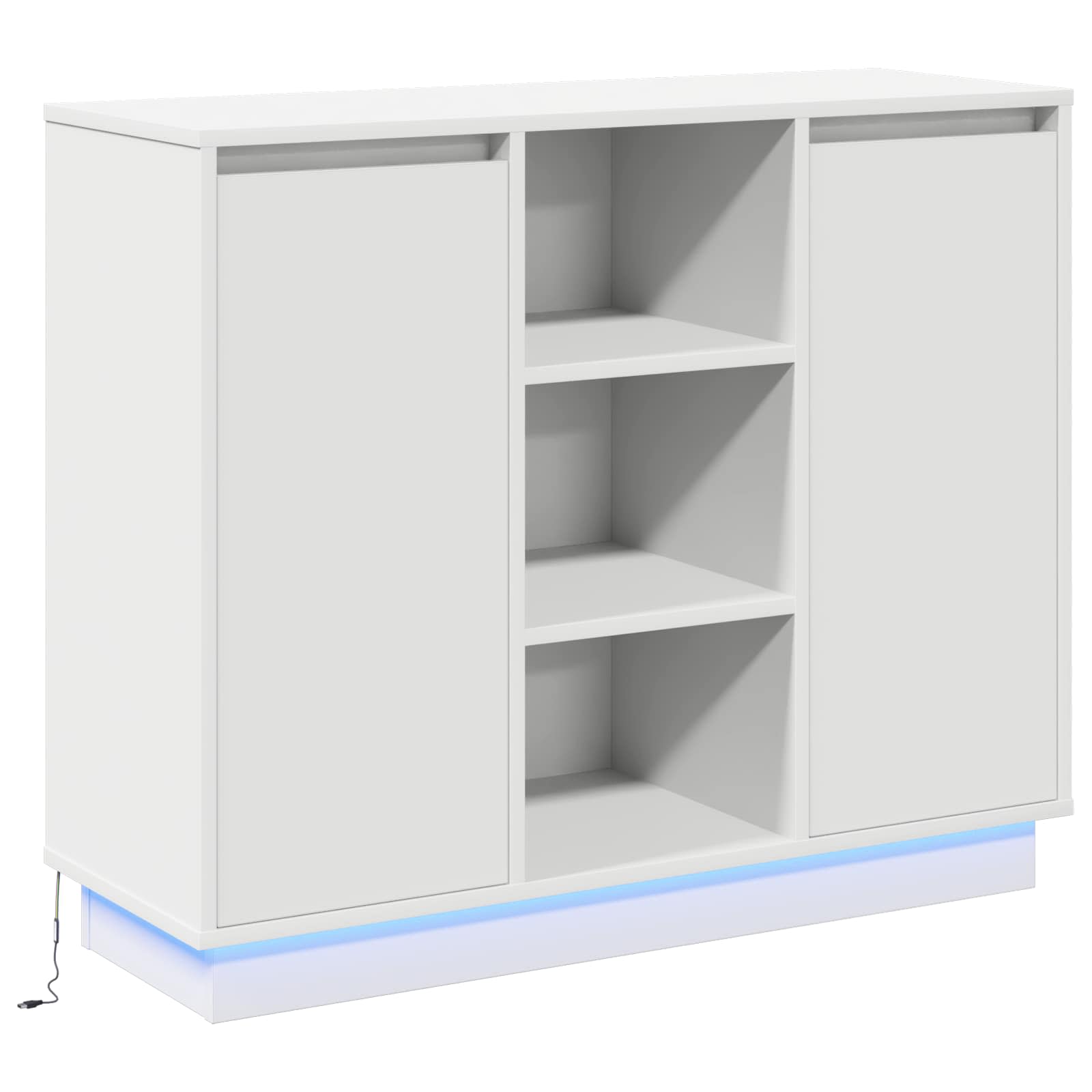 Sideboard with shelf White 90 x 32 x 75 cm Engineered wood