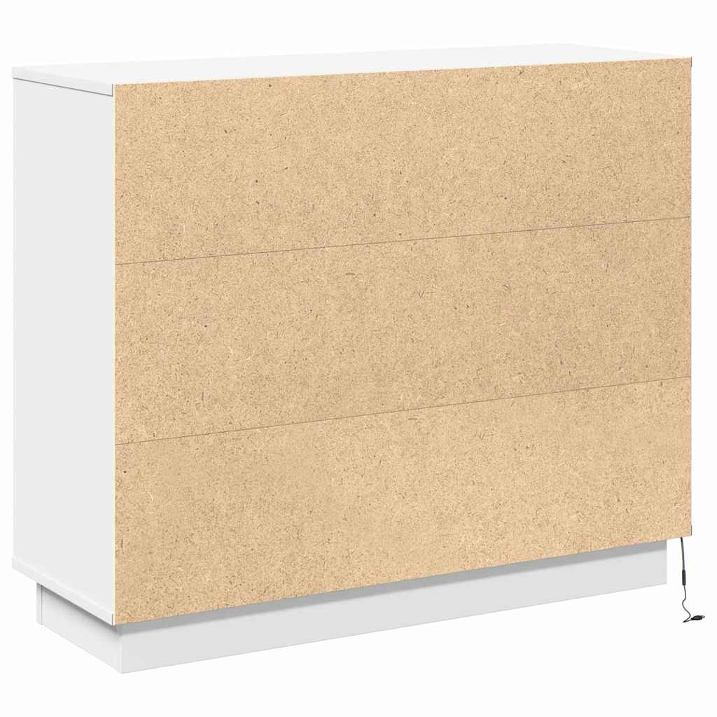Sideboard with shelf White 90 x 32 x 75 cm Engineered wood