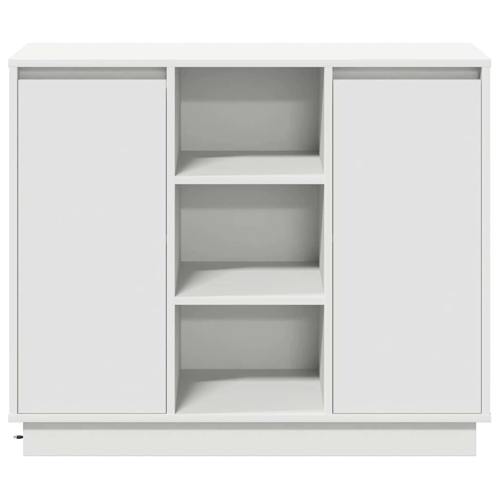 Sideboard with shelf White 90 x 32 x 75 cm Engineered wood