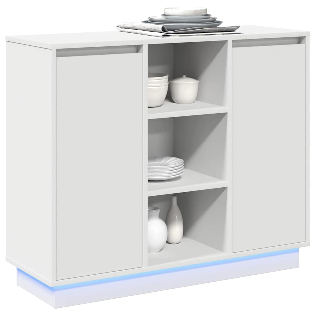 Sideboard with shelf White 90 x 32 x 75 cm Engineered wood