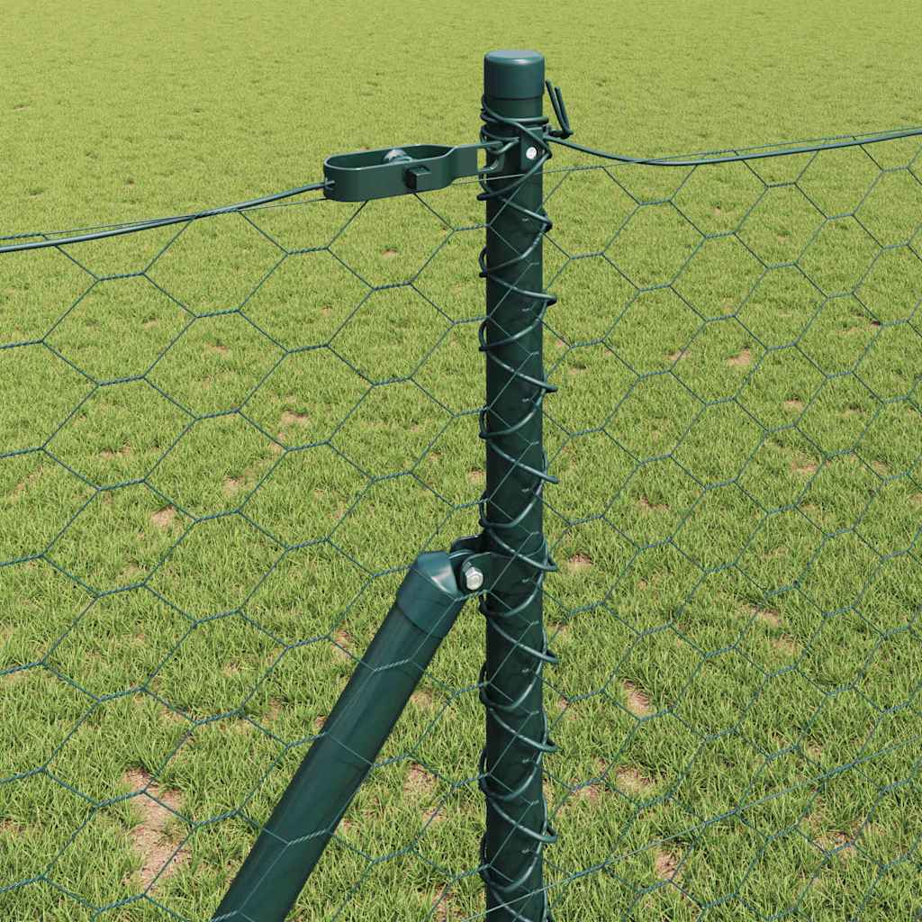 Tvora su stulpais Žalia 1.2 x 10 m PVC dengtas plienas