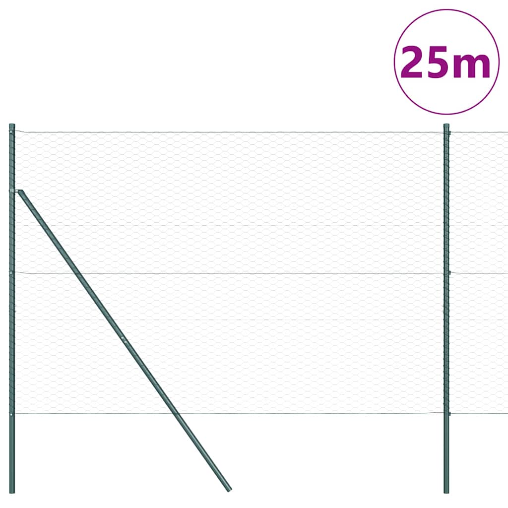 Tvorelės stulpas Žalia 25 x 1,5 m (36 mm tinklas) Plienas