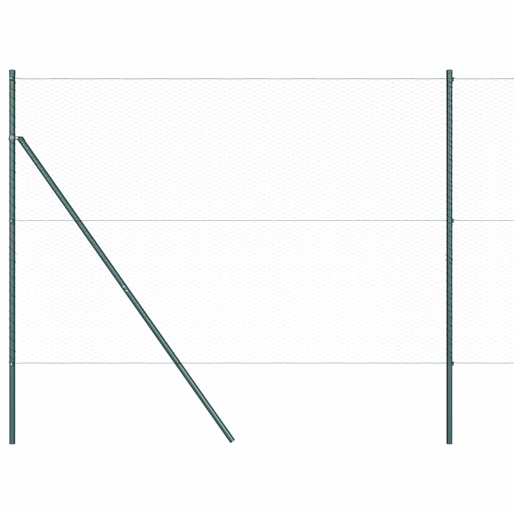 Žoga ar stabiem Zaļa 1.6 x 25 m ar PVC pārklāts tērauds