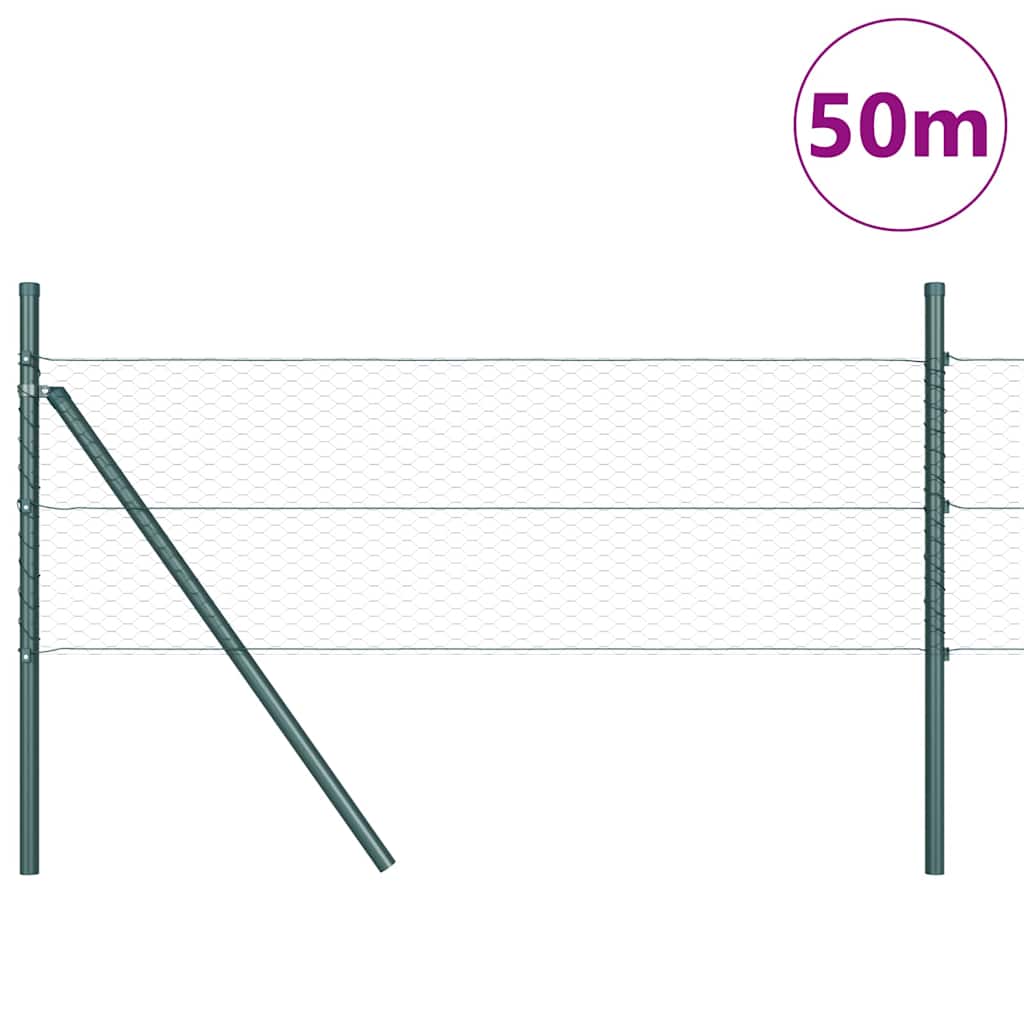 Green Fence Post 50 x 0.5 m (25 mm mesh)