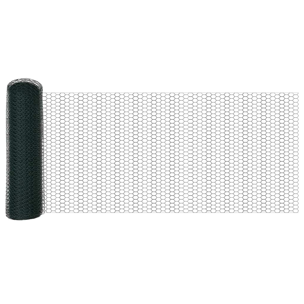 Tvora su stulpais Žalia 0.5 x 100 m PVC dengtas plienas