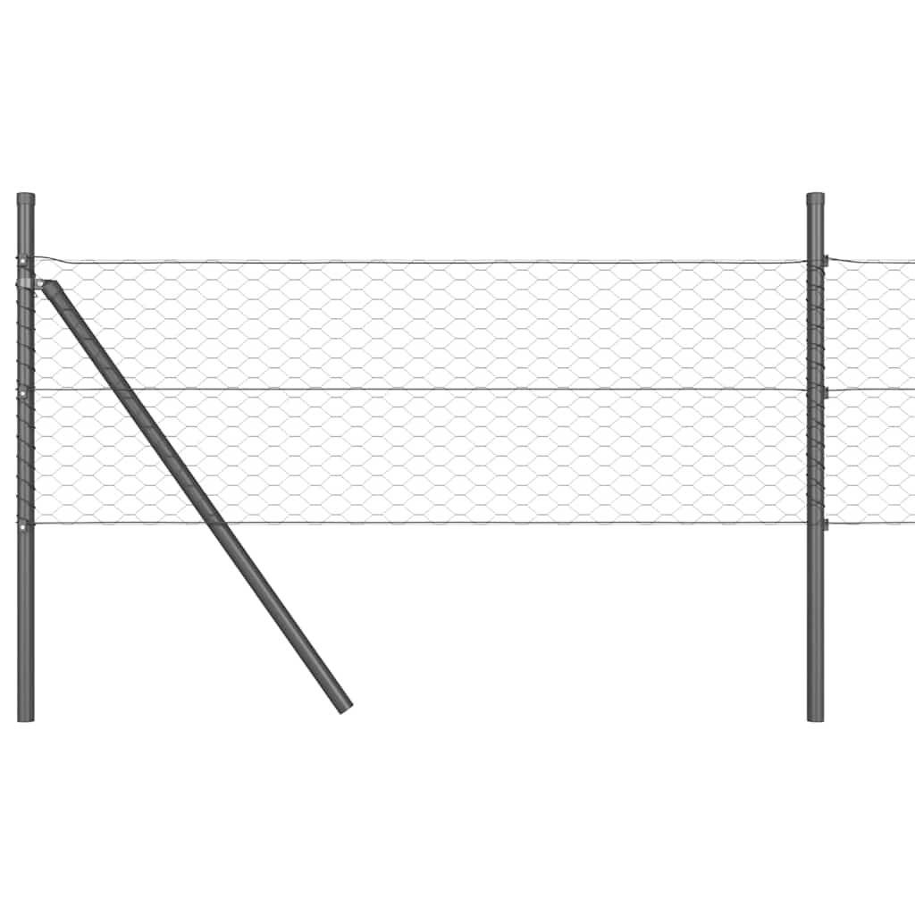 Tvora su stulpais Pilka 0.4 x 10 m PVC dengtas plienas