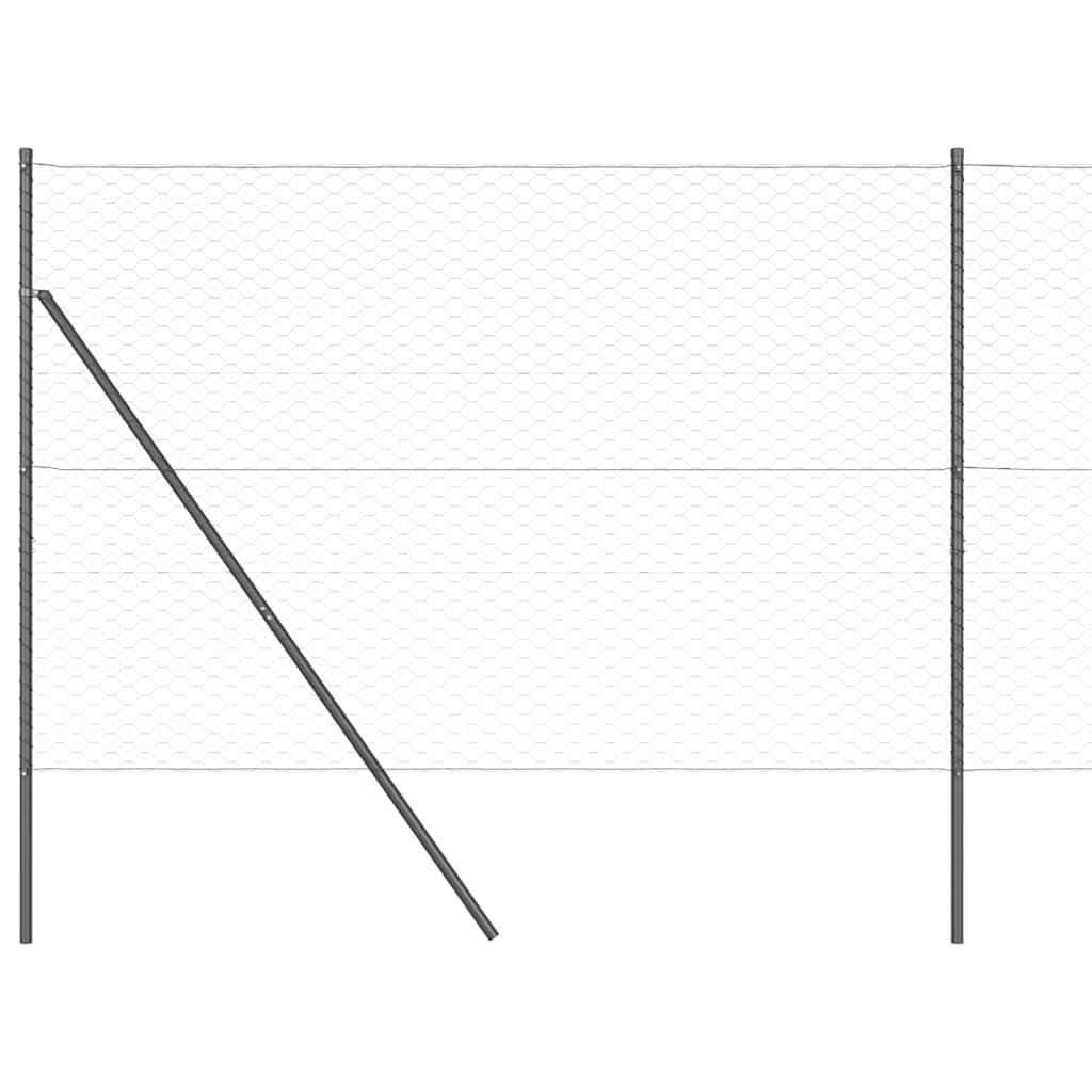 Žoga ar stabiem Pelēka 1,5 x 10 m ar PVC pārklājumu tērauds
