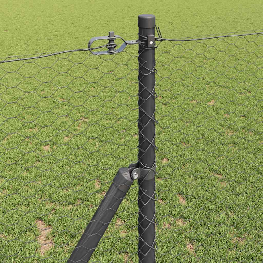 Tvorelės stulpas Pilka 25 x 1 m (25 mm tinklas) Plienas