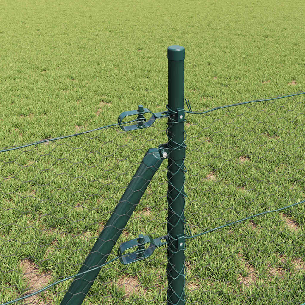 Tvora su stulpais Pilka 0.8 x 50 m PVC dengtas plienas