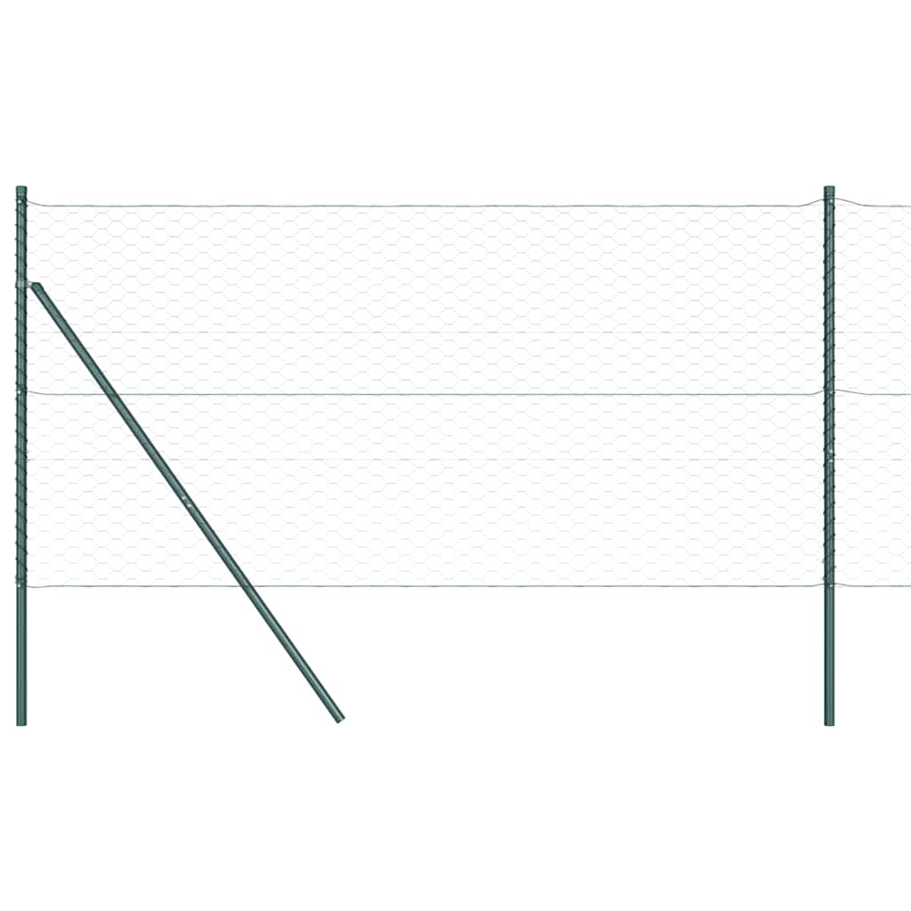Žogs ar stabiem, pelēks, 1 x 50 m, ar PVC pārklājumu, tērauds