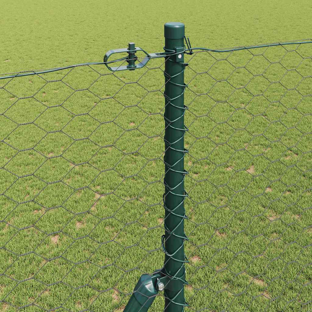 Tvora su stulpais Pilka 1.5 x 50 m PVC dengtas plienas