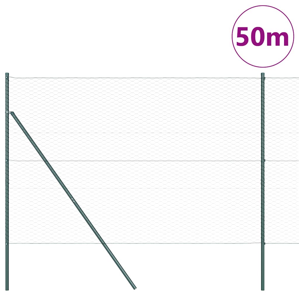 Tvora su stulpais Pilka 1.5 x 50 m PVC dengtas plienas
