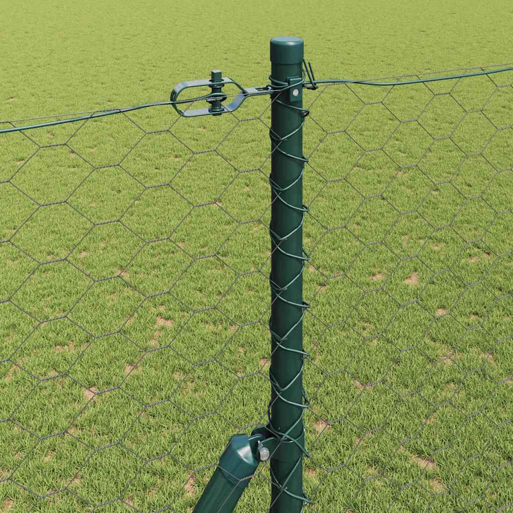 Fence with Posts Grey 1.6 x 50 m PVC-coated Steel