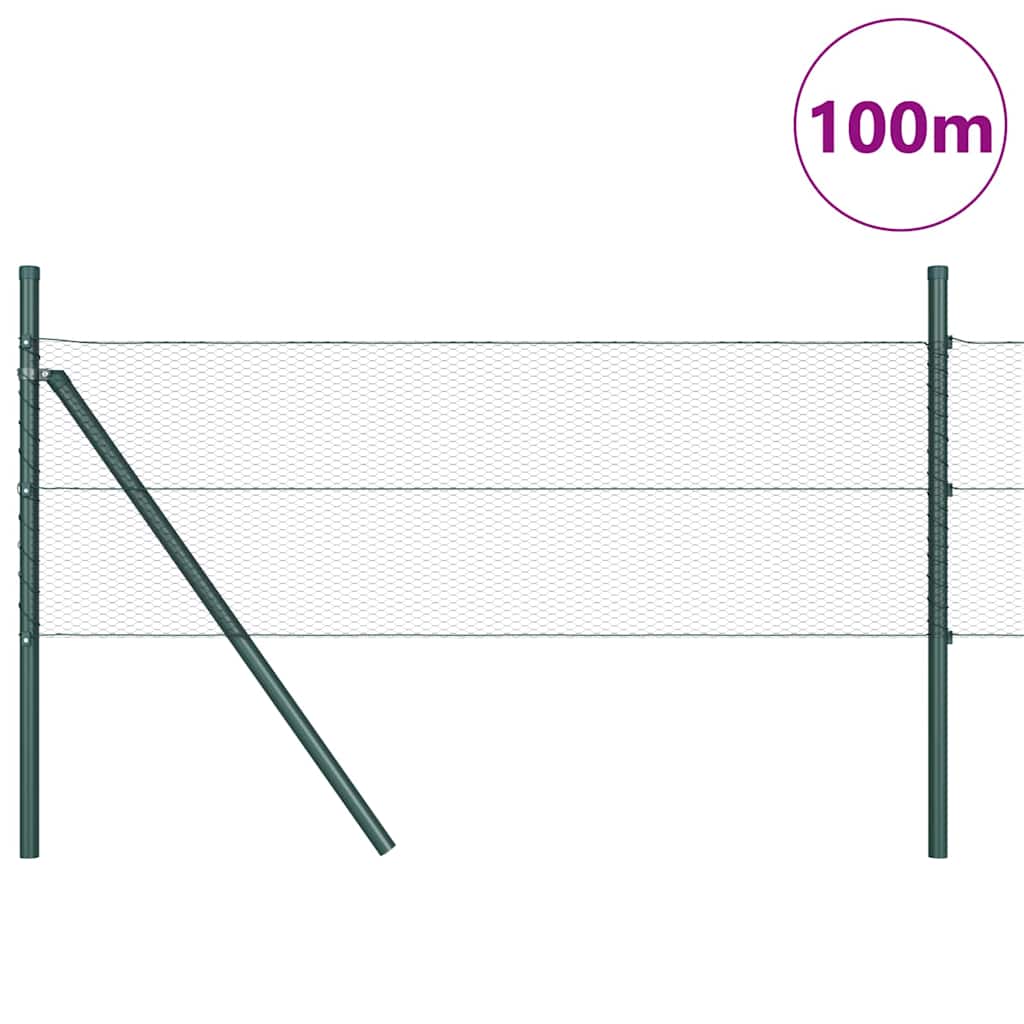 Tvora su stulpais Pilka 0.4 x 100 m PVC dengtas plienas