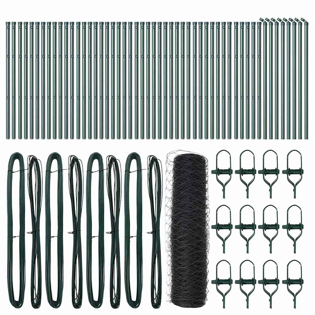 Tvora su stulpais Pilka 0.6 x 100 m PVC dengtas plienas