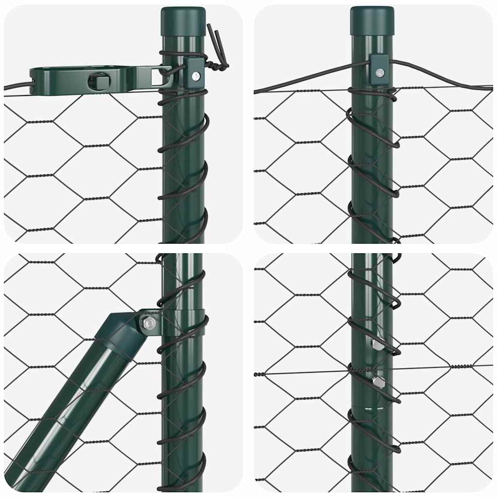 Tvora su stulpais Pilka 1.5 x 100 m PVC dengtas plienas