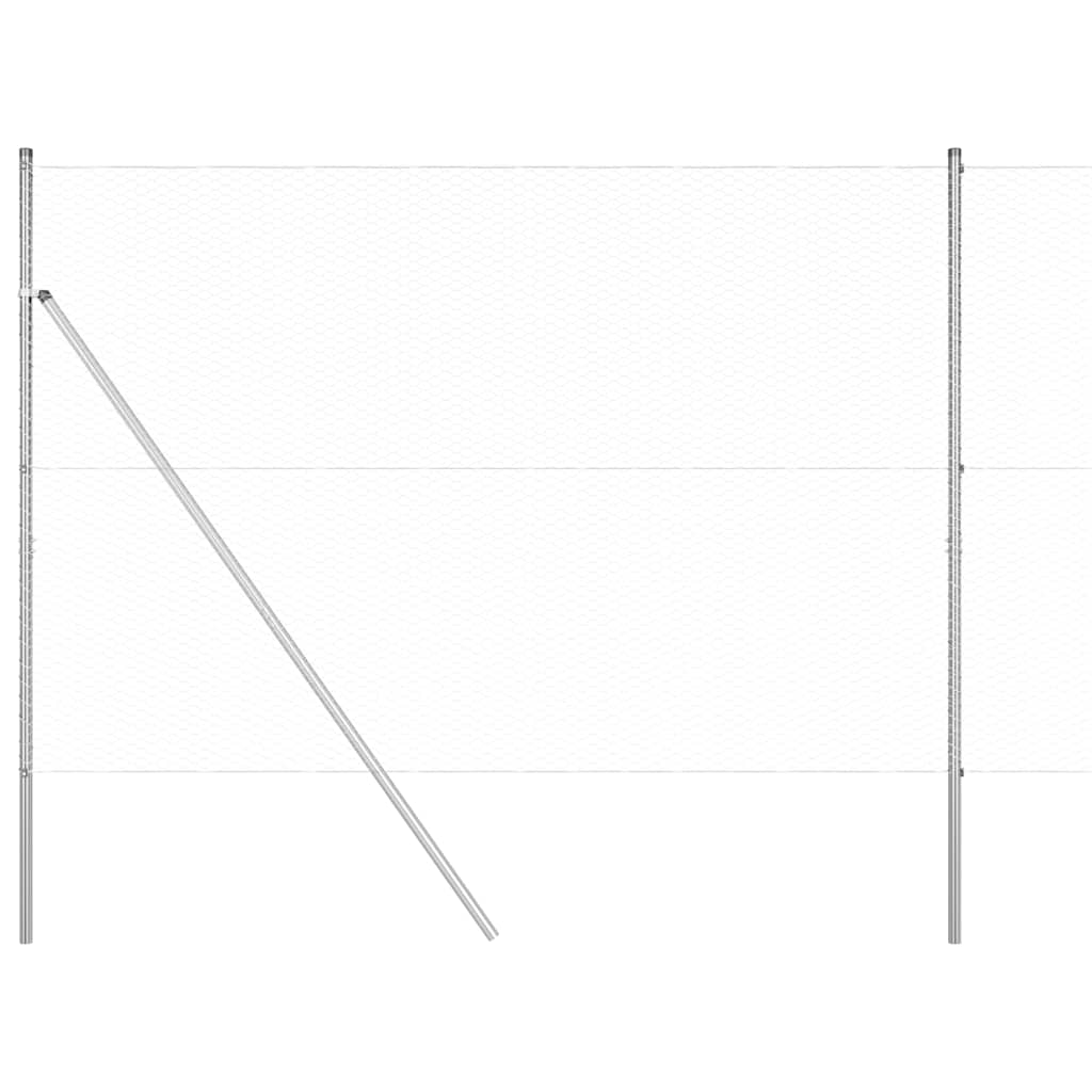 Tvora su stulpais Sidabro 1.6 x 10 m PVC dengtas plienas