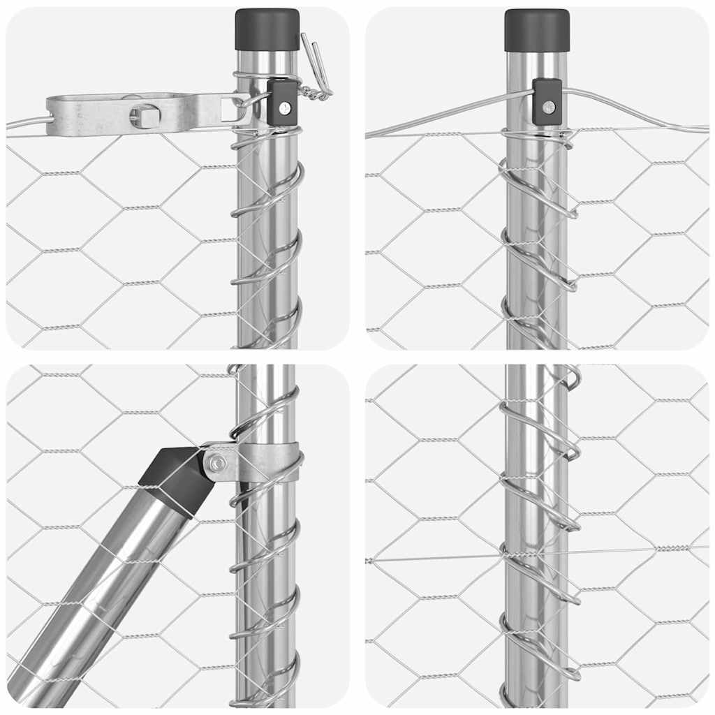 Tvorelės stulpas Sidabro 25 x 0,5 m (36 mm tinklelis) Plienas