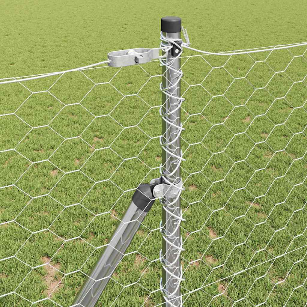 Fence Post Silver 25 x 1 m (50 mm mesh) Steel