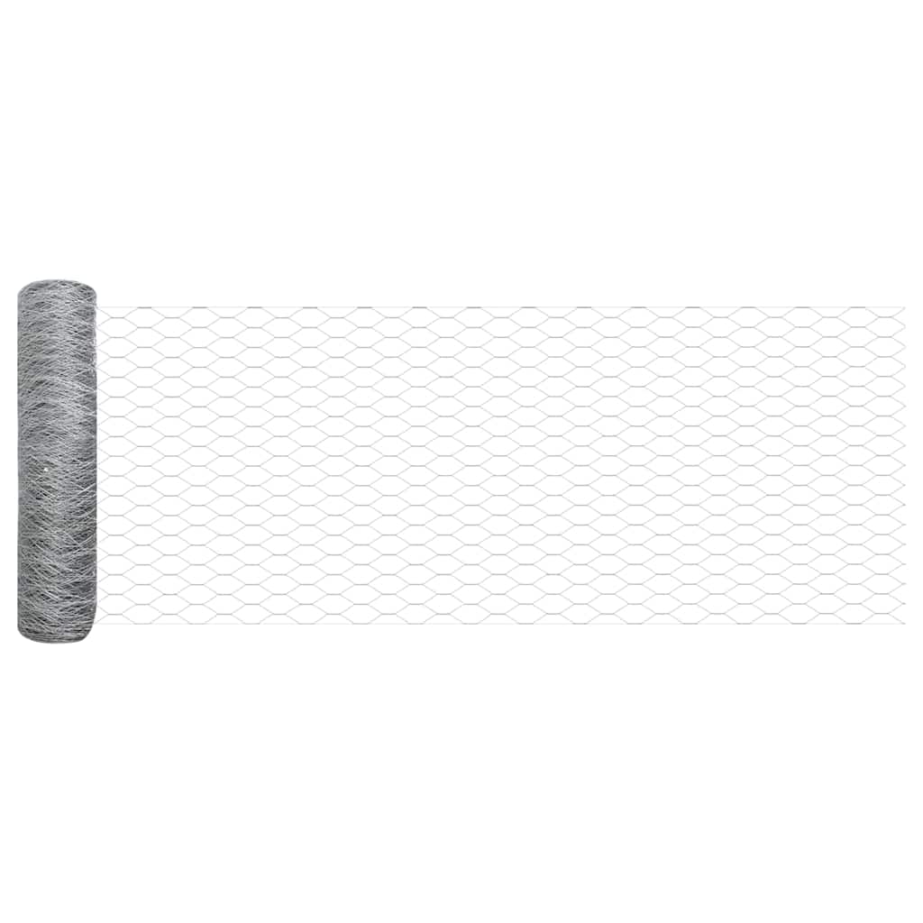 Tvora su stulpais Sidabro 0.8 x 100 m PVC dengtas plienas