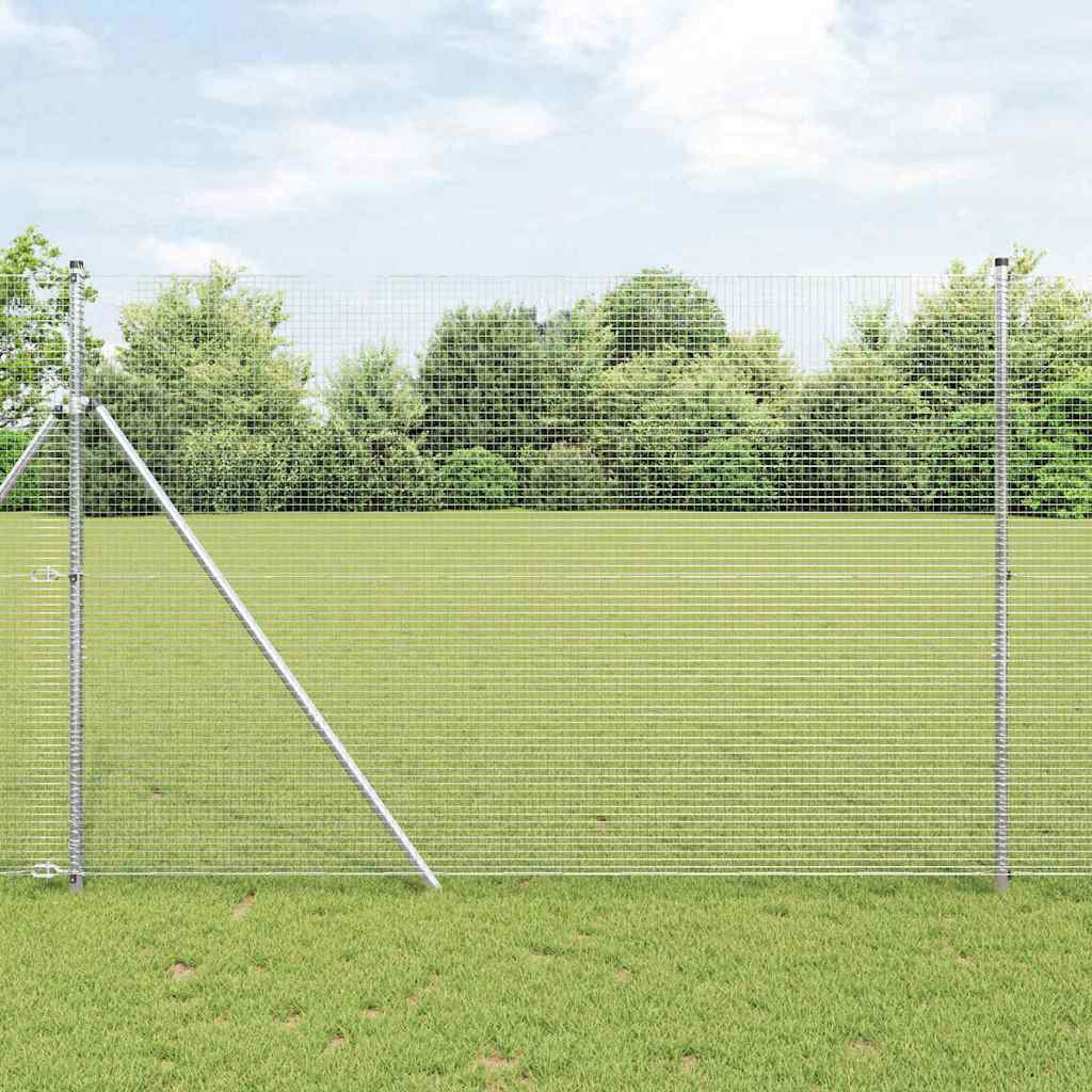 Žogs ar stabiem Sudrabs 1.5 x 25 m Tērauds