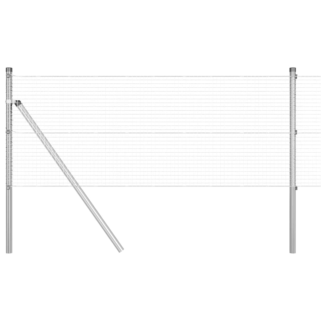 Tvora su stulpais Sidabro 0.8 x 50 m Plienas