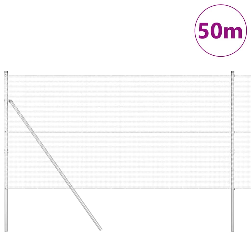 Tvora su stulpais Sidabro 1.4 x 50 m Plienas