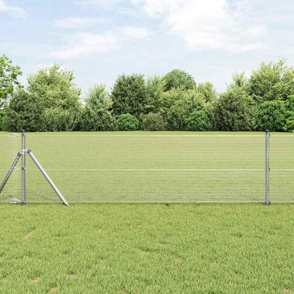 Tvora su stulpais Sidabro 0.5 x 100 m Plienas