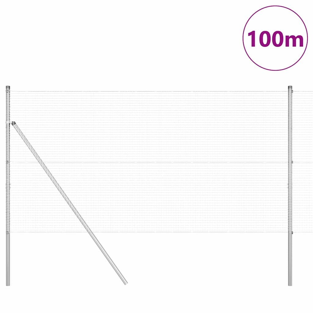 Tvora su stulpais Sidabro 1 x 100 m Plienas