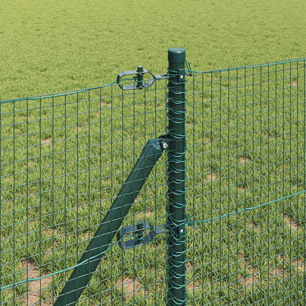 Fence with posts Green 0.6 x 10 m Steel