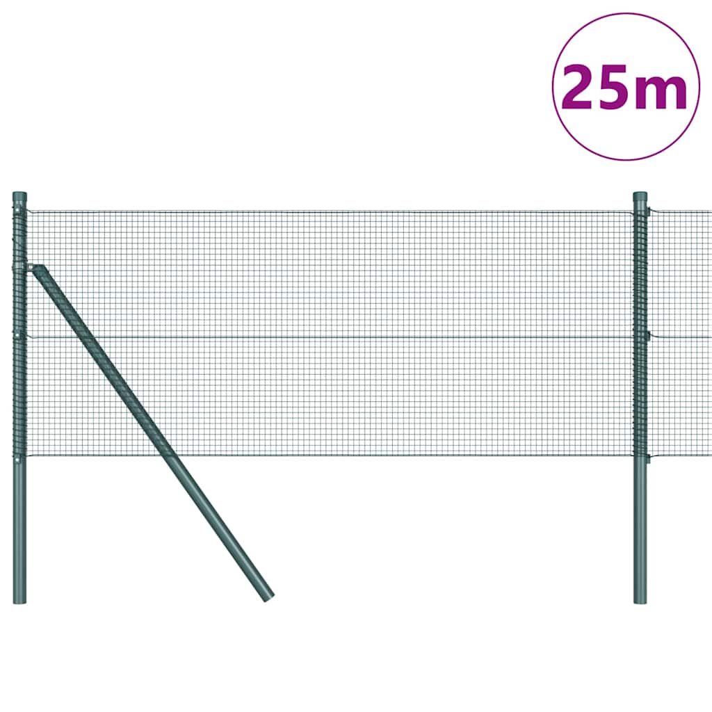 Tvora su stulpais Žalia 0.6 x 25 m Plienas